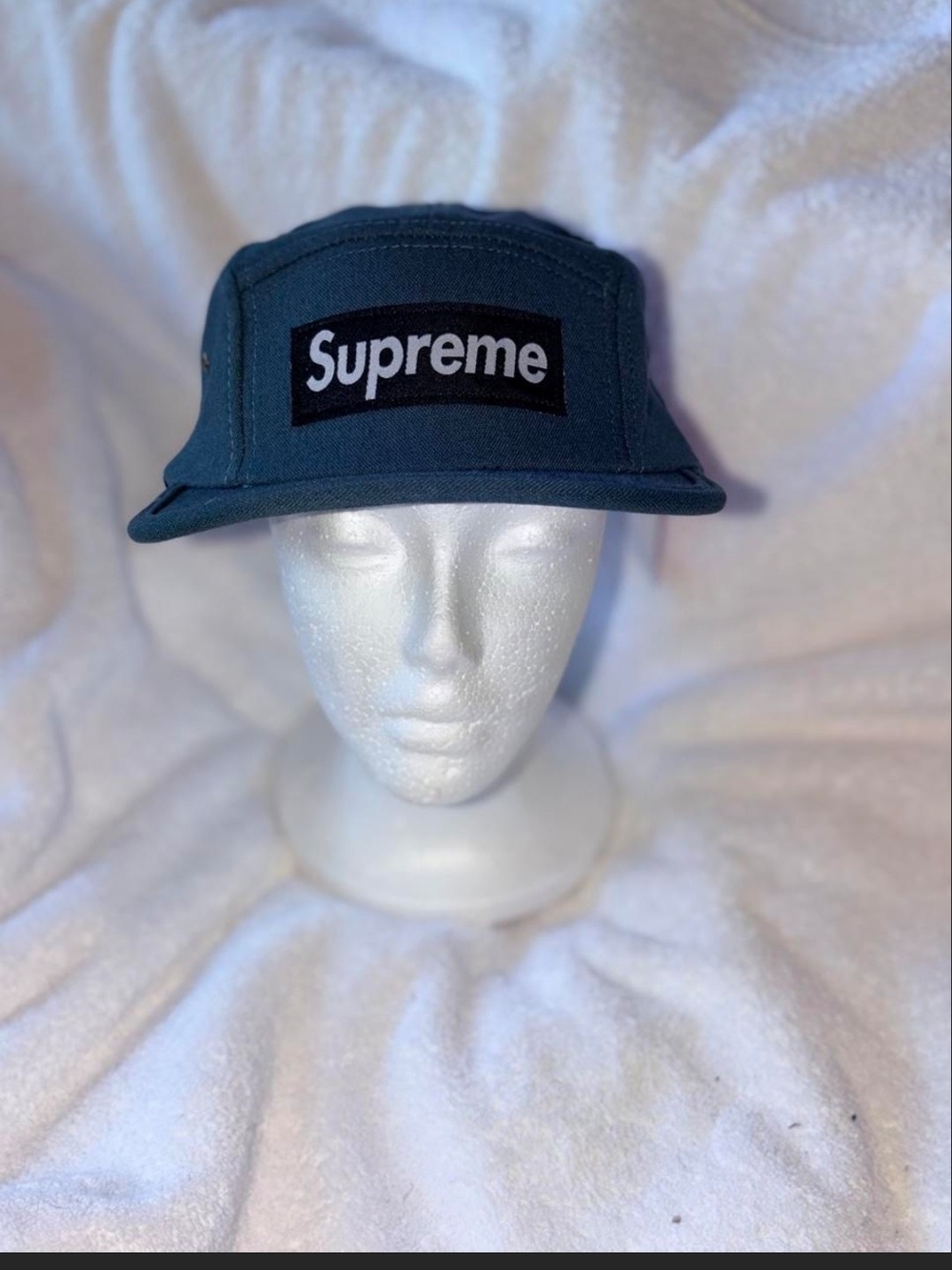 Supreme Teal Box Logo Camp Cap